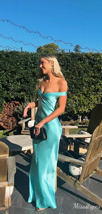 Sexy V-neck Off-shoulder Mermaid  Long Prom Dress Ideas, Evening Party Dresses,ZX505