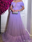 Gorgeous Off-shoulder Notched A-line Long Prom Dress Ideas, Evening Party Dresses,ZX857