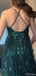 Gorgeous V-neck Lace A-line Long Prom Dress Ideas, Evening Party Dresses,ZX858