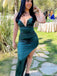 Casual Spaghetti Strap V-neck Sheath Long Prom Dress Ideas, Evening Party Dresses,ZX862