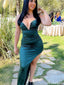 Casual Spaghetti Strap V-neck Sheath Long Prom Dress Ideas, Evening Party Dresses,ZX862