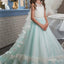 Cute Princess Mint-Green butterfly Tulle Bow Empire Popular Little Flower Girl Dresses, ET33