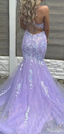 Elegant Spaghetti Strap V-neck Mermaid Long Prom Dress Ideas, Evening Party Dresses,ZX538