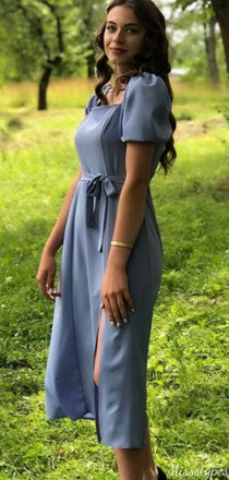 Casual Square A-line Long Prom Dress Ideas, Evening Party Dresses,ZX869