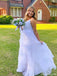 Elegant V-neck Spaghetti Strap A-line Long Prom Dress Ideas, Evening Party Dresses,ZX875