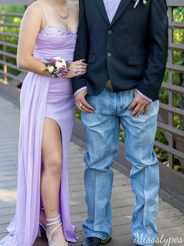 Elegant Spaghetti Strap Sweetheart Mermaid Long Prom Dress Ideas, Evening Party Dresses,ZX886