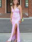 Elegant V-neck Spaghetti Strap Mermaid Long Prom Dress Ideas, Evening Party Dresses,ZX891