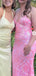 Casual Spaghetti Strap V-neck Mermaid Long Prom Dress Ideas, Evening Party Dresses,ZX893
