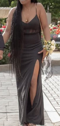 Formal Spaghetti Strap V-neck Mermaid Long Prom Dress Ideas, Evening Party Dresses,ZX894