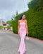 Elegant Pink Mermaid Maxi Long Prom Dress Ideas, Evening Party Dresses,ZX476