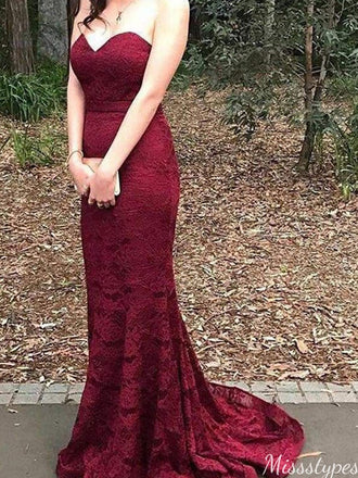 Gorgeous Sweetheart Strapless Mermaid Long Prom Dress Ideas, Evening Party Dresses,ZX906