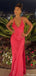 Sexy Spaghetti Strap V-neck Mermaid Long Prom Dress Ideas, Evening Party Dresses,ZX907