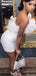 Gorgeous Strapless White Sheath Short Mini Homecoming Dress,HM343