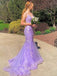 Sexy Purple Mermaid V-neck Long Prom Dress To Impress, Evening Party Dresses,ZX438