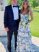 Elegant Sweetheart Spaghetti Strap A-line Long Prom Dress Ideas, Evening Party Dresses,ZX543