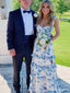 Elegant Sweetheart Spaghetti Strap A-line Long Prom Dress Ideas, Evening Party Dresses,ZX543