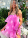 Casual Backless Strapless A-line Short Mini Homecoming Dress,HM352