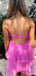 Casual Backless Strapless A-line Short Mini Homecoming Dress,HM352