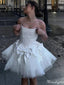 Elegant Bateau Strapless A-line Short Mini Homecoming Dress,HM354