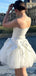 Elegant Bateau Strapless A-line Short Mini Homecoming Dress,HM354