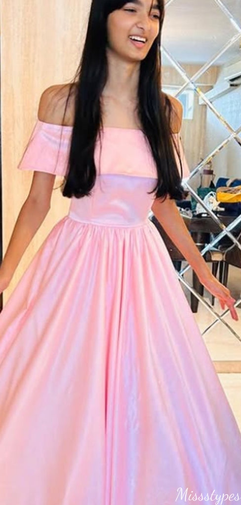 Elegant Off-shoulder A-line Long Prom Dress Ideas, Evening Party Dresses,ZX915