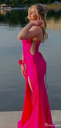 Sexy Spaghetti Strap V-neck Mermaid Long Prom Dress Ideas, Evening Party Dresses,ZX918