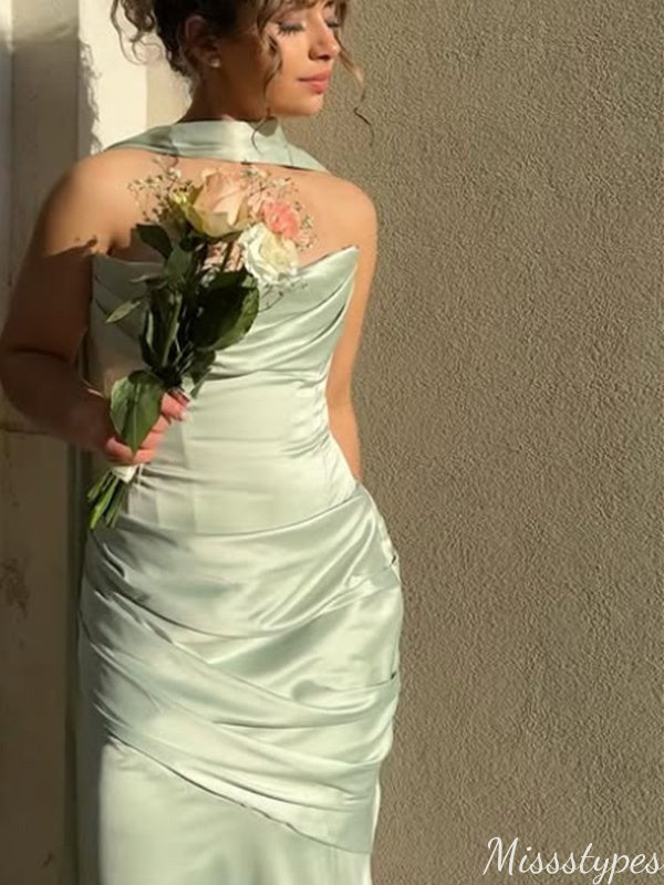 Elegant Strapless Bateau Mermaid Long Prom Dress Ideas, Evening Party Dresses,ZX924