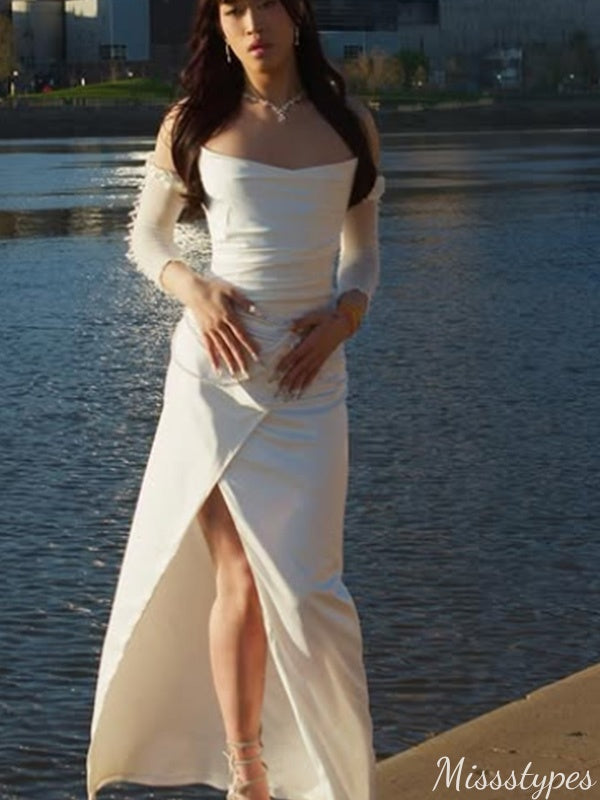 Gorgeous Bateau Strapless Mermaid Long Prom Dress Ideas, Evening Party Dresses,ZX927