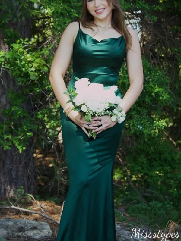 Elegant Spaghetti Strap Mermaid Long Prom Dress Ideas, Evening Party Dresses,ZX928