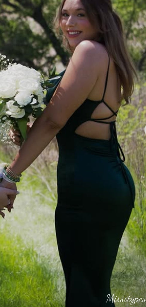 Elegant Spaghetti Strap Mermaid Long Prom Dress Ideas, Evening Party Dresses,ZX928