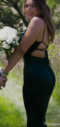 Elegant Spaghetti Strap Mermaid Long Prom Dress Ideas, Evening Party Dresses,ZX928