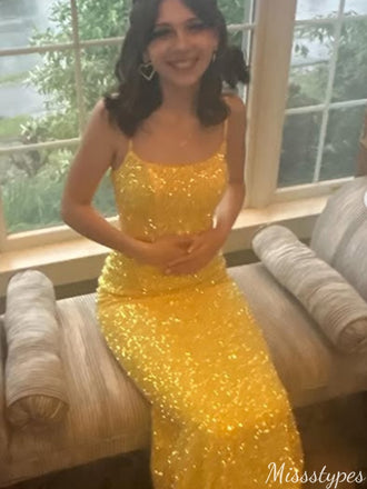 Elegant Spaghetti Strap Mermaid Long Prom Dress Ideas, Evening Party Dresses,ZX929