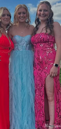 Elegant Strapless A-line Long Prom Dress Ideas, Evening Party Dresses,ZX931