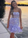 Gorgeous Strapless Lace Sheath Short Mini Homecoming Dress,HM363