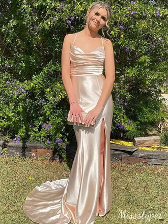 Sexy Sweetheart Spaghetti Strap Mermaid  Long Prom Dress Ideas, Evening Party Dresses,ZX506