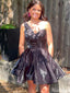 Elegant One-shoulder A-line Short Mini Homecoming Dress,HM367