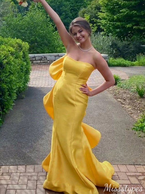 Gorgeous Sweetheart Strapless Mermaid Long Prom Dress Ideas, Evening Party Dresses,ZX548