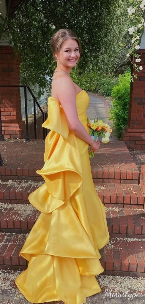 Gorgeous Sweetheart Strapless Mermaid Long Prom Dress Ideas, Evening Party Dresses,ZX548