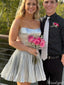 Elegant Strapless Bateau A-line Short Mini Homecoming Dress,HM376