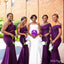 Alluring Purple One Shoulder Appliqued Mermaid Bridesmaid Dresses Online, BL10