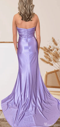 Elegant Strapless Sweetheart Mermaid Long Prom Dress Ideas, Evening Party Dresses,ZX933