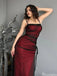 Sexy Spaghetti Strap Square Mermaid Long Prom Dress Ideas, Evening Party Dresses,ZX934