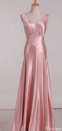 Elegant V-neck Mermaid Long Prom Dress Ideas, Evening Party Dresses,ZX936
