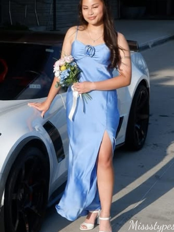 Elegant Spaghetti Strap Mermaid Long Prom Dress Ideas, Evening Party Dresses,ZX937