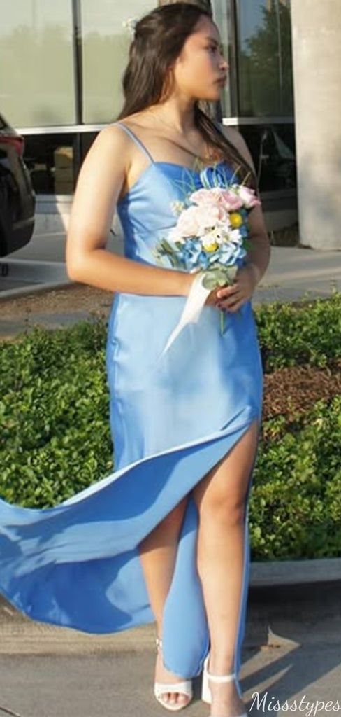 Elegant Spaghetti Strap Mermaid Long Prom Dress Ideas, Evening Party Dresses,ZX937