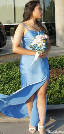 Elegant Spaghetti Strap Mermaid Long Prom Dress Ideas, Evening Party Dresses,ZX937