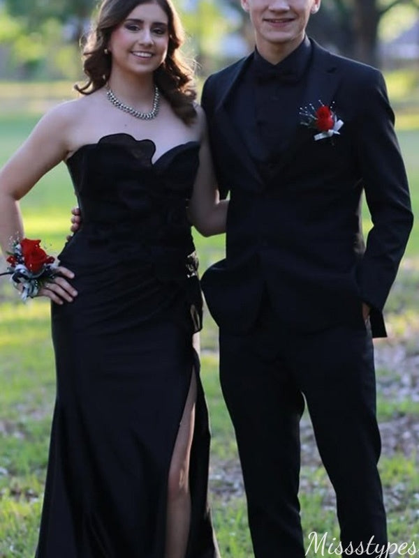 Formal Strapless Unique Mermaid Long Prom Dress Ideas, Evening Party Dresses,ZX940