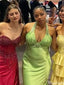 Elegant Strapless Halter Mermaid Long Prom Dress Ideas, Evening Party Dresses,ZX941