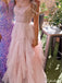 Elegant Spaghetti Strap A-line Long Prom Dress Ideas, Evening Party Dresses,ZX944