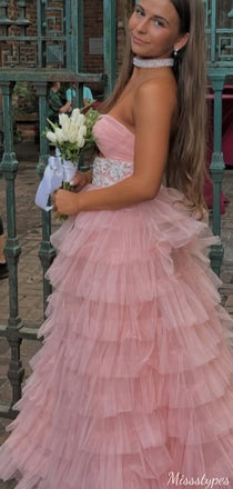 Gorgeous Sweetheart Strapless A-line Long Prom Dress Ideas, Evening Party Dresses,ZX950